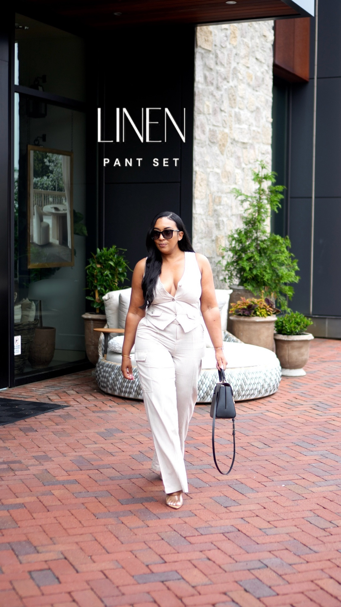 Linen Pant Set
Pants: Size L
Top: Size M (I should have sized up to a large because my bra size is 38 C)

#LTKOver40 #LTKMidsize #LTKStyleTip