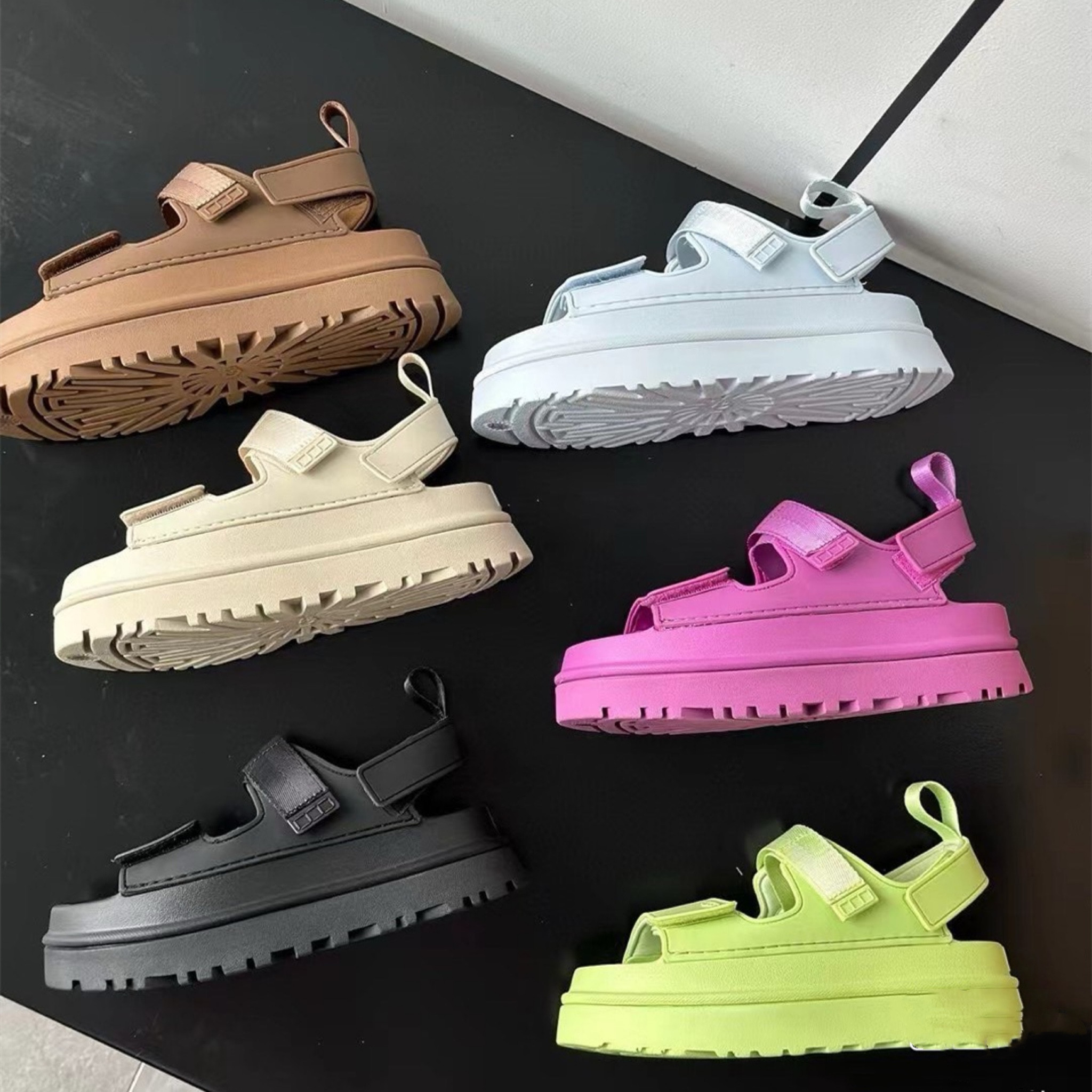 Casual UGG Goldenglow Sandal ✨Dupes✨ 
Regularly: $100
THESE are only $75

They come in such CUTE colors and are seriously PERFECT for summer! ☀️ Grab Em Now! 

Spring fashion, Summer fashion, spring shoes, summer shoes, sandals, sandals for women, Ugg goldenglow sandals, waterproof shoes 

#LTKU #LTKShoeCrush #LTKStyleTip