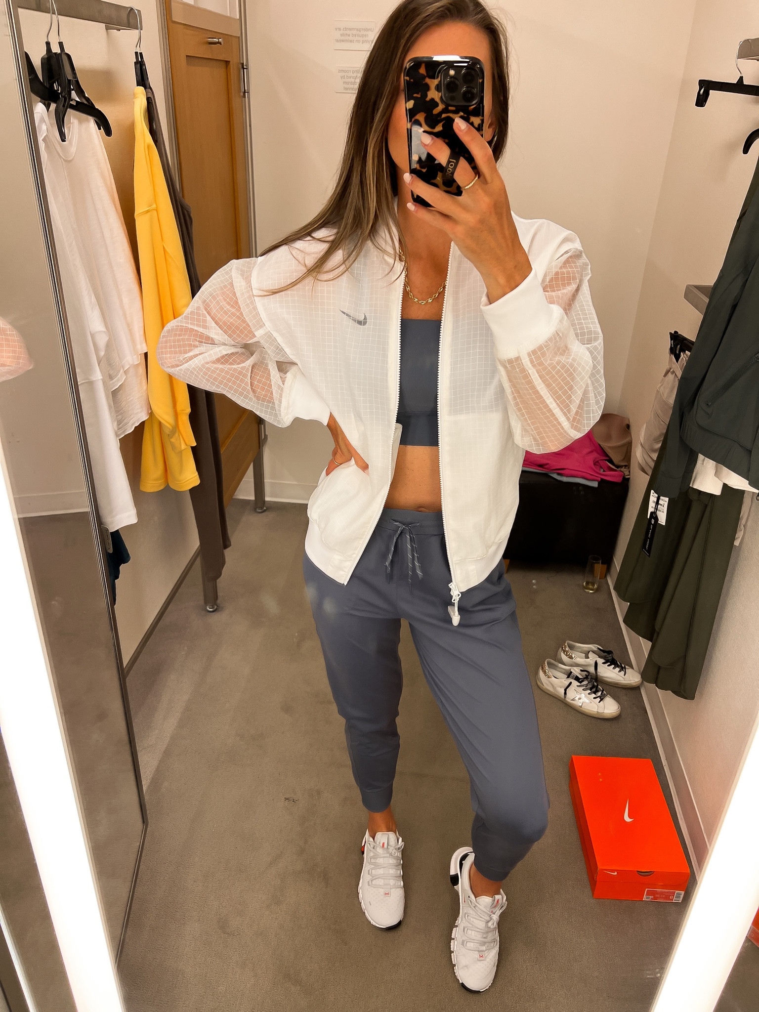 This Nike bomber was another in store find! Super cute paired with a matching set like this Zella one that is currently on sale. A great windbreaker for a chillier day/morning run! 

#LTKsalealert #LTKFitness #LTKxNSale