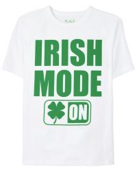 Boys St. Patrick's Day Short Sleeve 'Irish Mode On' Graphic Tee | The Children's Place