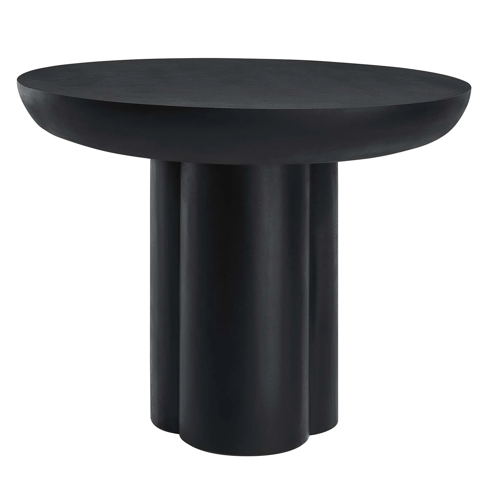 Modway Caspian 40" Round Concrete Dining Table in Black | Walmart (US)