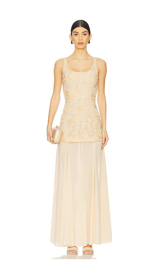 Simona Maxi Dress in Cream | Revolve Clothing (Global)