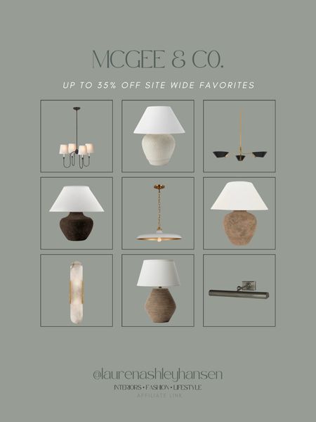 McGee & Co. lighting favorites all on sale! McGee & Co. is up to 35% off site wide right now in honor of Memorial Day. We have a few of these lighting pieces in our home and absolutely love! 

#LTKStyleTip #LTKHome #LTKSaleAlert