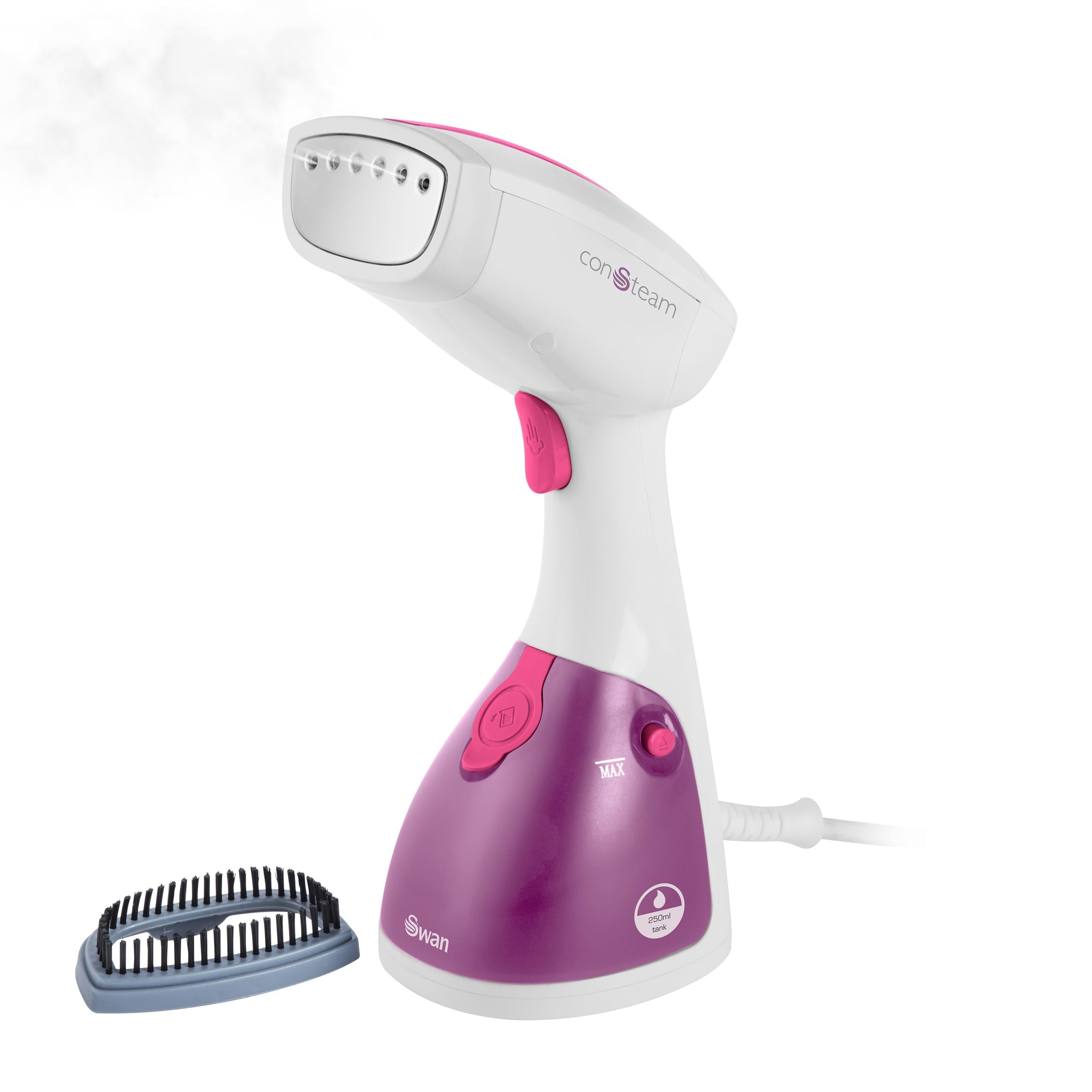 Swan SI12020N Handheld Garment Steamer, Lightweight, Removable Fabric Brush, Extra-Long 1.9m Powe... | Amazon (UK)