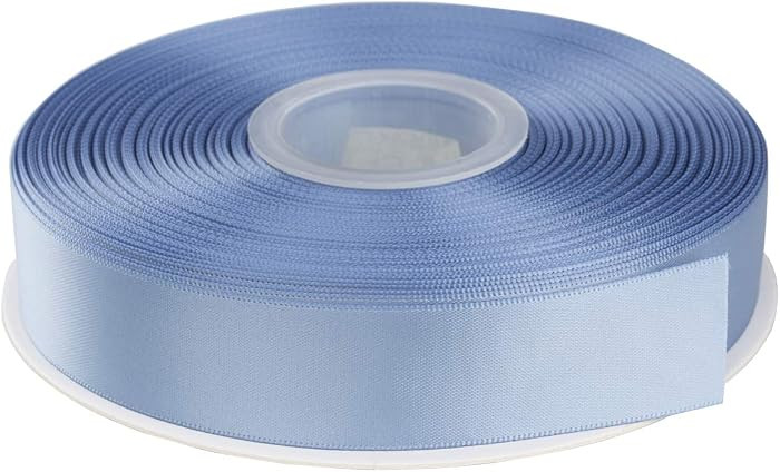 AVANAVA 1 Inch Wide Double Face Satin Ribbon - 50 Yards (332-French Blue) | Amazon (US)