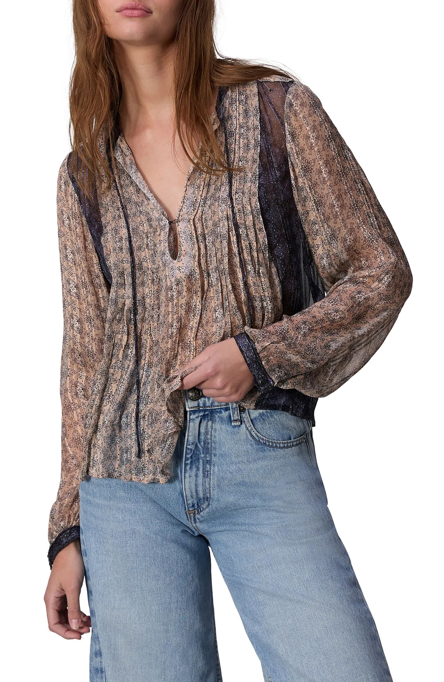 Amaris Print Metallic Top | Nordstrom