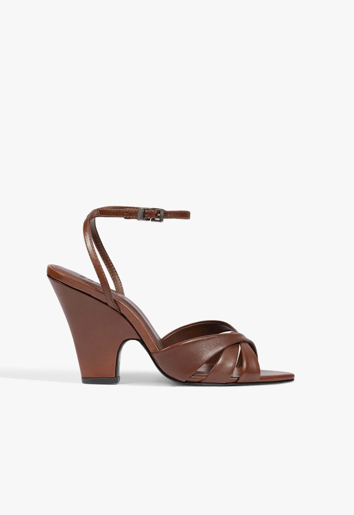 Keefa Flare Brown High Wedge Sandal | Schutz (US)