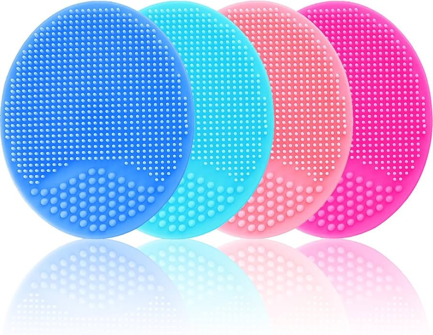 Silicone Facial Cleansing Brush - 4 Pack Face Scrubber & Exfoliator for Deep Cleaning, Soft Brush... | Amazon (US)