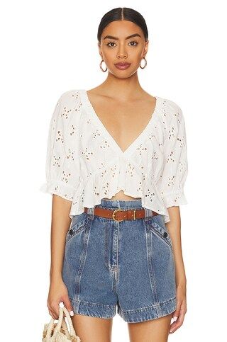 Free People Gardenia Top in Optic White from Revolve.com | Revolve Clothing (Global)