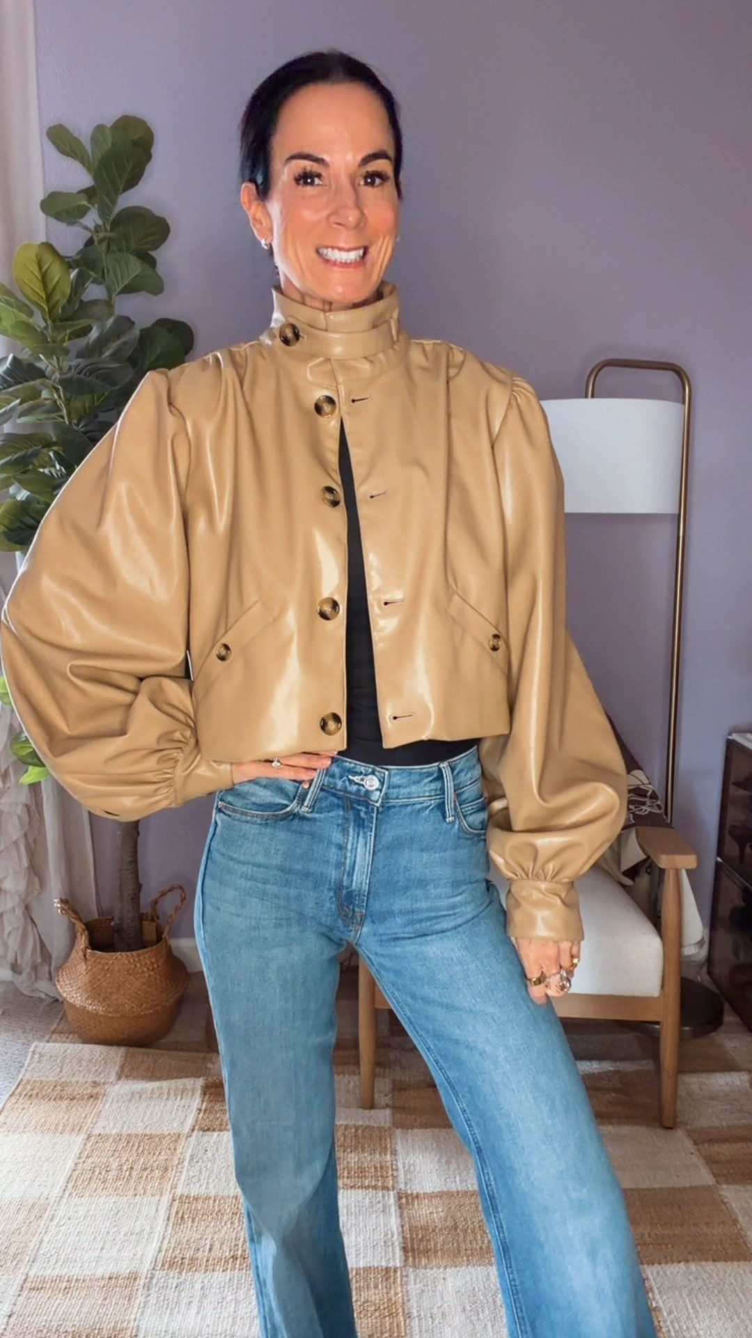 GRWM for a little dive bar hopping 🖤
As a self-proclaimed denim connoisseur, I don’t say this lightly… these jeans are no disappointment. The fit, the wash, the way they move—obsessed.
And this cropped faux leather jacket? The perfect cool-girl layer and it’s on sale. Casual, edgy, and ready for whatever the night brings.

Wearing size 23, XS tee and S jacket 

#NicoleColeeStyle
#DenimConnoisseur
#GRWM
#CasualCool
#WeekendStyle



#LTKSeasonal #LTKOver40 #LTKGiftGuide