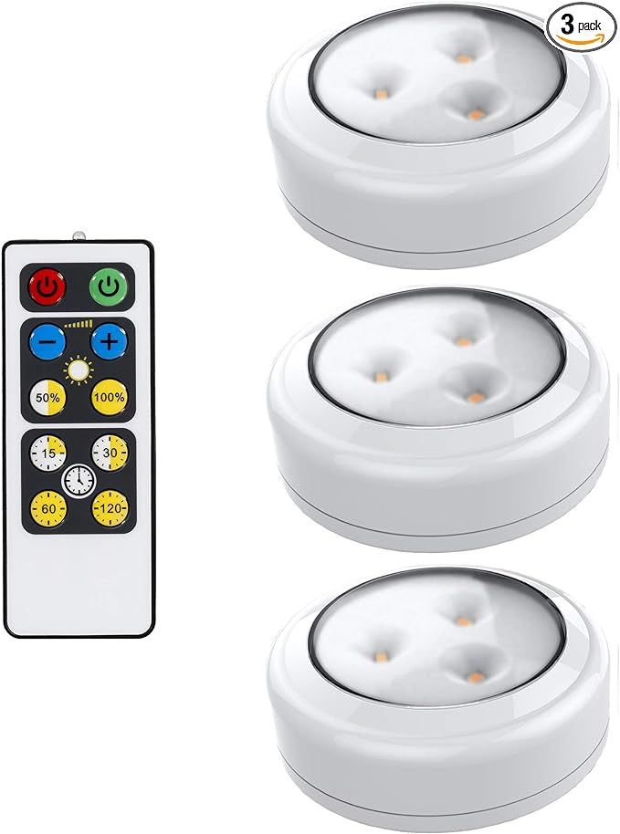 Brilliant Evolution Wireless LED Puck Light 3 Pack | Works With Remote Control | Under Cabinet , ... | Amazon (US)