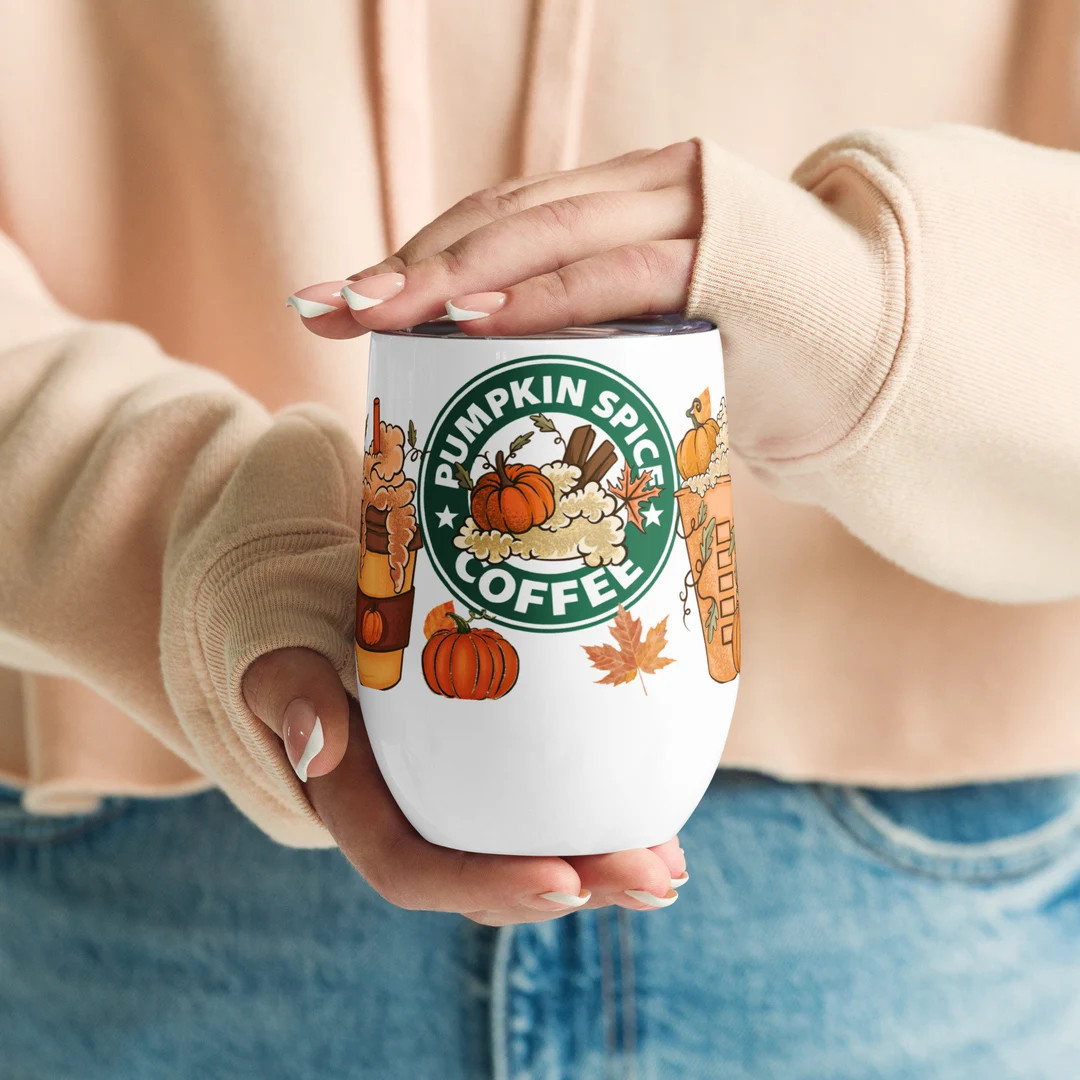 Pumpkin Spice Coffe Travel Mug, Pumpkin Spice To Go Tumbler, Thanksgiving Gifts Ideas, Pumpkin Sp... | Etsy (US)