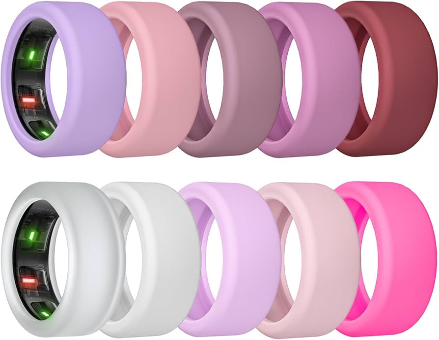 sylacor Ring Cover for Oura Ring Gen 4/ Gen 3, Anti-Scratch Elastic Silicone Oura Ring Case Prote... | Amazon (US)
