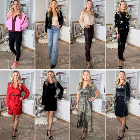 The Holidays are calling! 📱
Fun & Festive Holiday Outfit Ideas!
Sequin tops, Faux leather pants, Embellished sweater, Velvet dresses, Party dresses, Holiday dresses



#LTKHoliday #LTKover40 #LTKparties