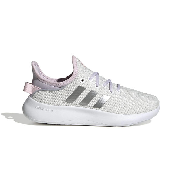 Girls' adidas Cloudfoam Pure Shoes Big 6 Regular White/Silver | Scheels