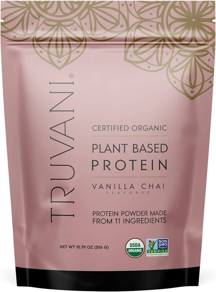Truvani Organic Vegan Protein Powder Vanilla Chai - 20g of Plant Based Protein, Organic Protein P... | Amazon (US)