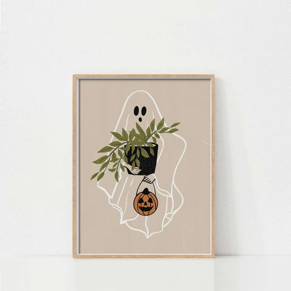 Halloween Art Print Plant Lover Halloween Wall Art Halloween - Etsy | Etsy (US)