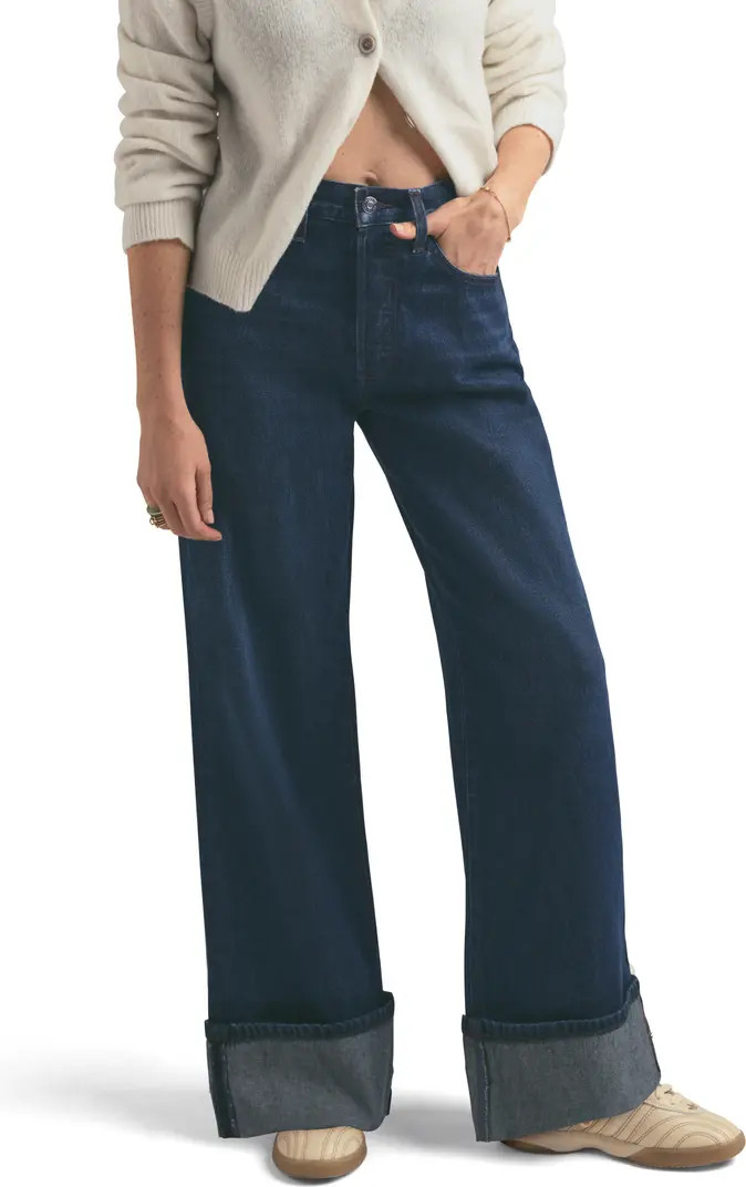 The Masha Shortie Cuffed High Waist Wide Leg Jeans | Nordstrom