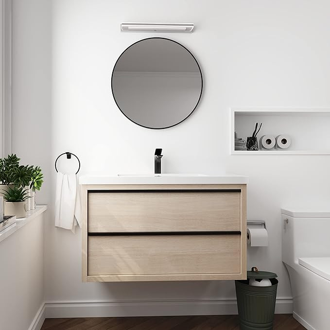 Beingnext Bathroom Vanity with Sink in 36 Inch,Single Sink Floating Bathroom Vanity with Two Soft... | Amazon (US)