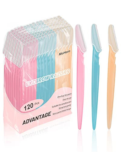 Eyebrow Razor for Women, 120 Pcs Dermaplaning Tool for Face Professional, Face Razor for Women Facial Hair Remover | Amazon (US)