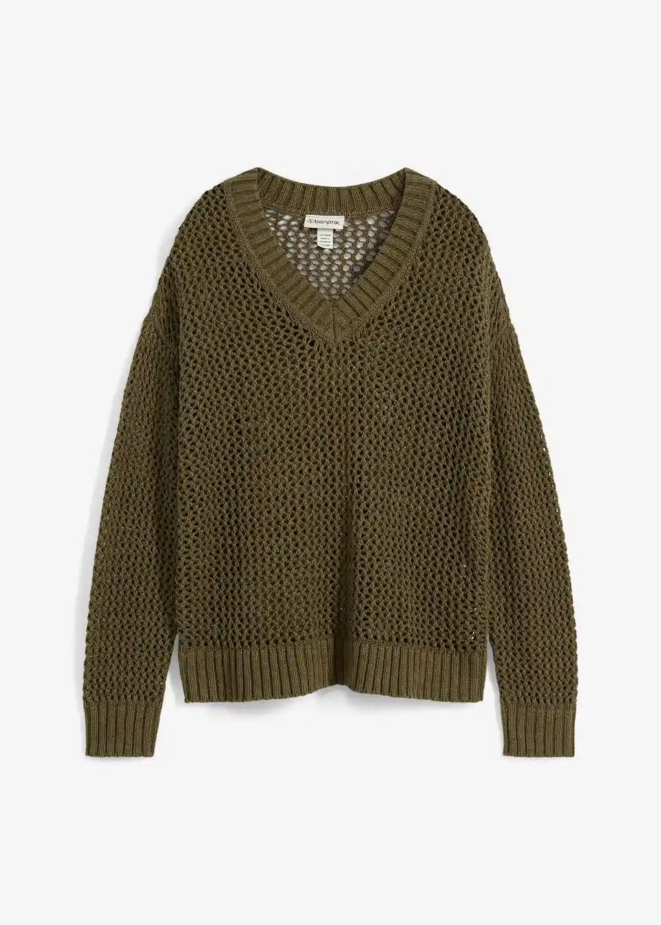 Ajour-Pullover aus leichtem Leinen-Mix | Bonprix DE
