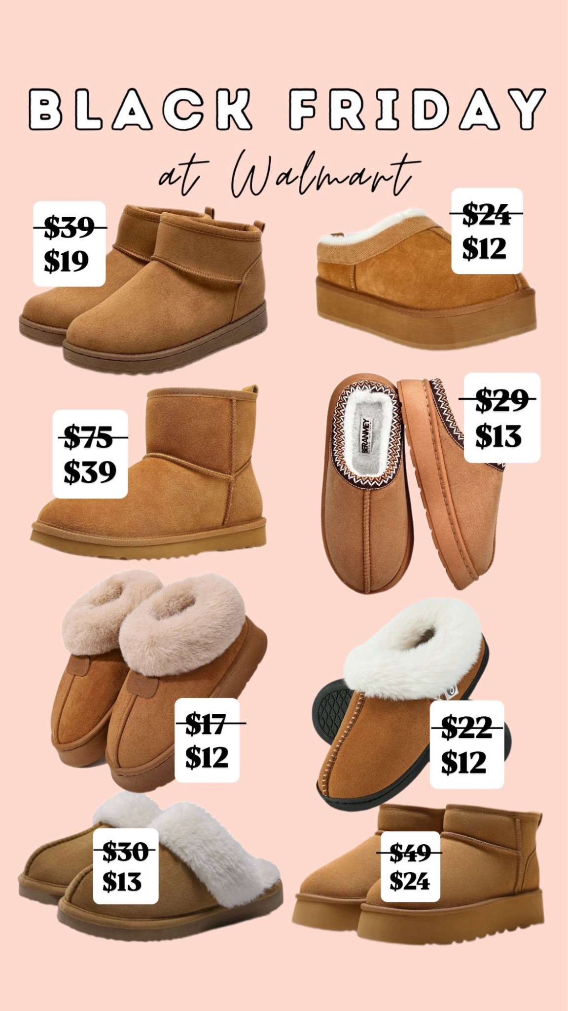 Walmart Black Friday deals are TOO good 🔥 These cozy winter slippers and boots are giving total UGG-inspired vibes for a fraction of the price! Perfect for gifting, stocking stuffers, or just staying warm all season. These are going so fast — sizes are already selling out! ❄️🛍️

#WalmartFashion #WalmartFinds #BlackFridayDeals #WalmartBlackFriday #HolidayGifts #GiftIdeas #WinterStyle #CozySeason #LookForLess #UGGInspired #AffordableFashion #FrugalFinds #LTKHoliday #LTKSaleAlert #LTKWinter #Slippers #WinterBoots

#LTKCyberWeek #LTKGiftGuide #LTKSaleAlert