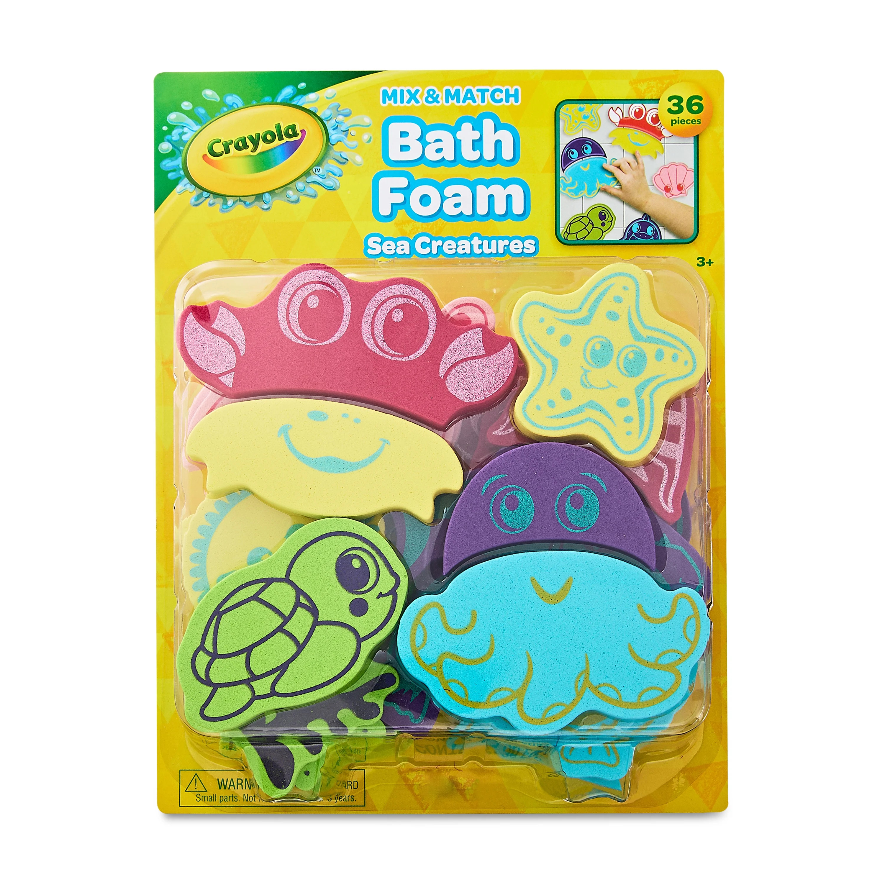Crayola, Mix & Match Bath Foam Sea Creatures, EVA, 36 Pieces | Walmart (US)