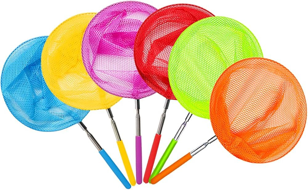 Kids Telescopic Butterfly Nets, 6 Pack Colorful Insect Net Perfect Outdoor Tools for Catching Bug... | Amazon (US)