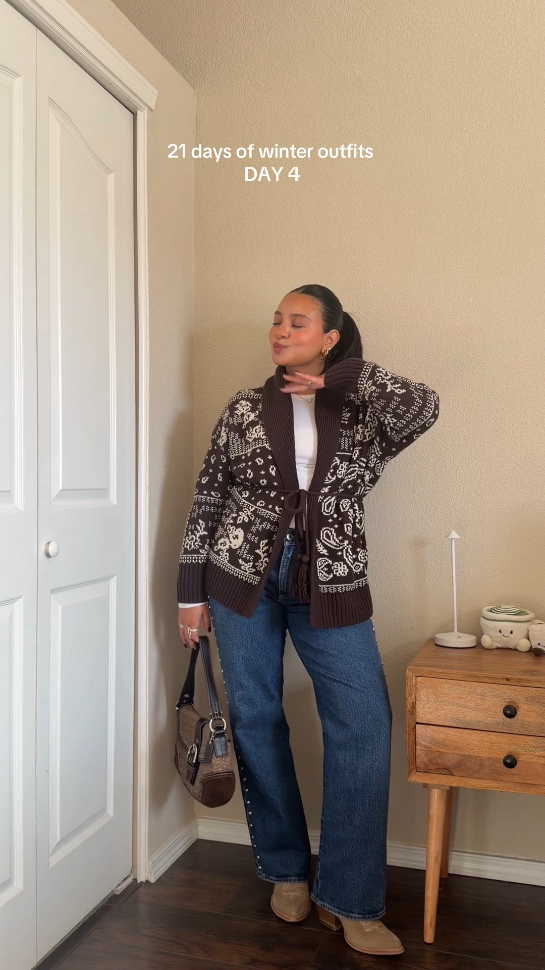 cozy winter western outfit🤍👢 — wearing top in size x-small + cardigan in size small + jeans are a past collection from Abercrombie, wearing in size 2/26s in curve love + boots are idyllwind

#LTKgrwm #LTKSeasonal #LTKootd