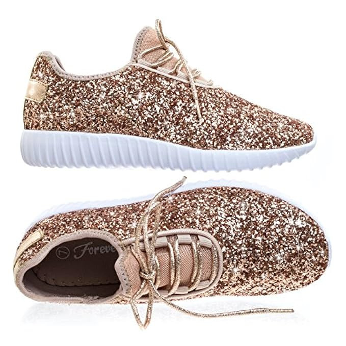 Forever Link Women's REMY-18 Glitter Fashion Sneakers | Amazon (US)