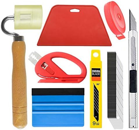 tiptopcarbon Wallpaper Tool Kit with Felt Squeegee Seam Roller for Wallpaper Contact Paper Adhesi... | Amazon (US)