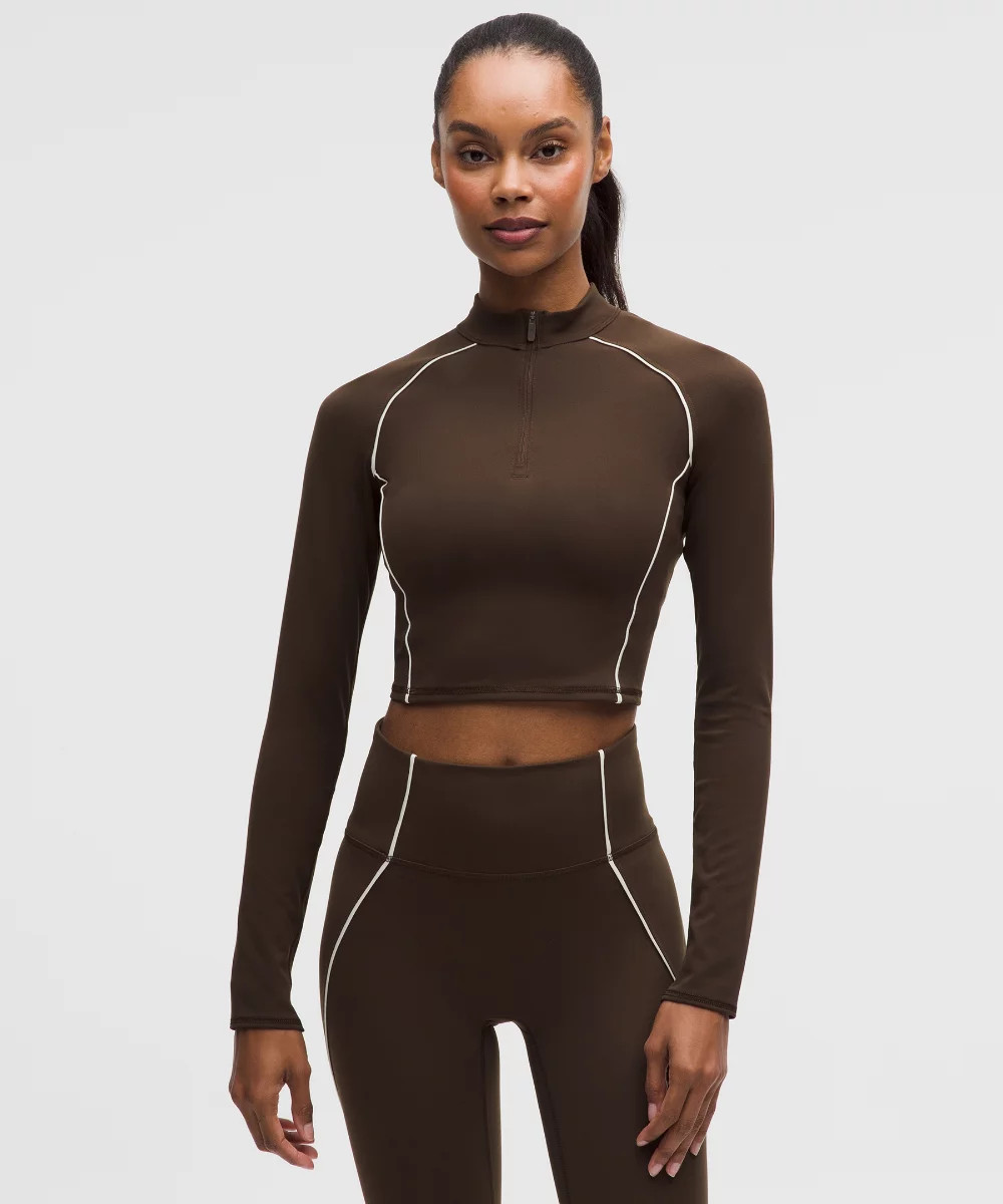 Wunder Train Cropped Long-Sleeve Half Zip | lululemon (AU)