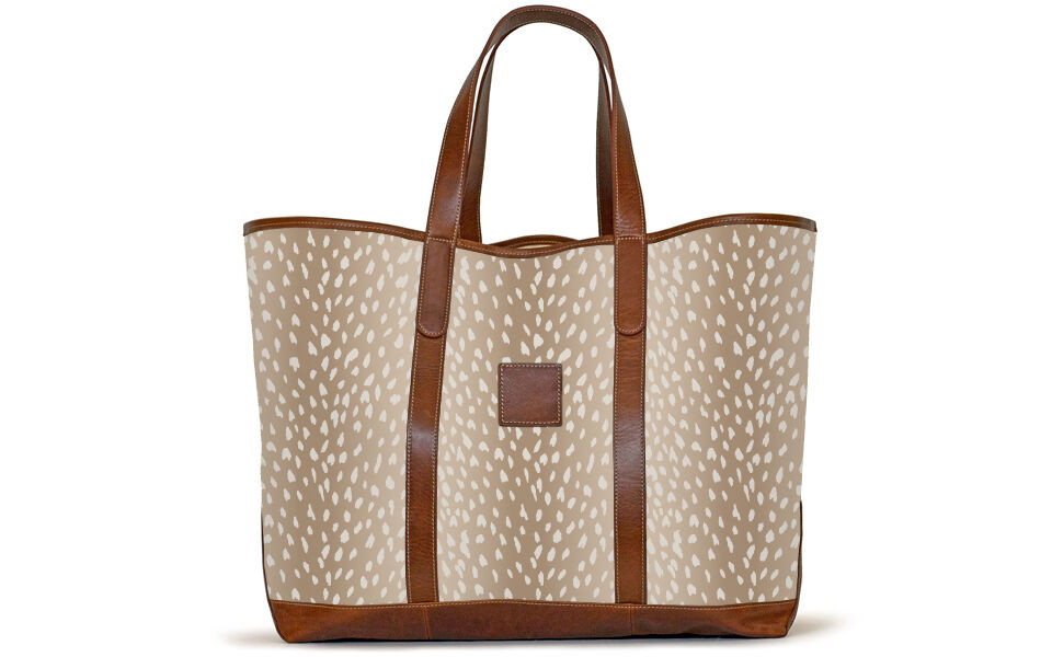 St. Charles Yacht Tote - Leather Patch | Barrington Gifts