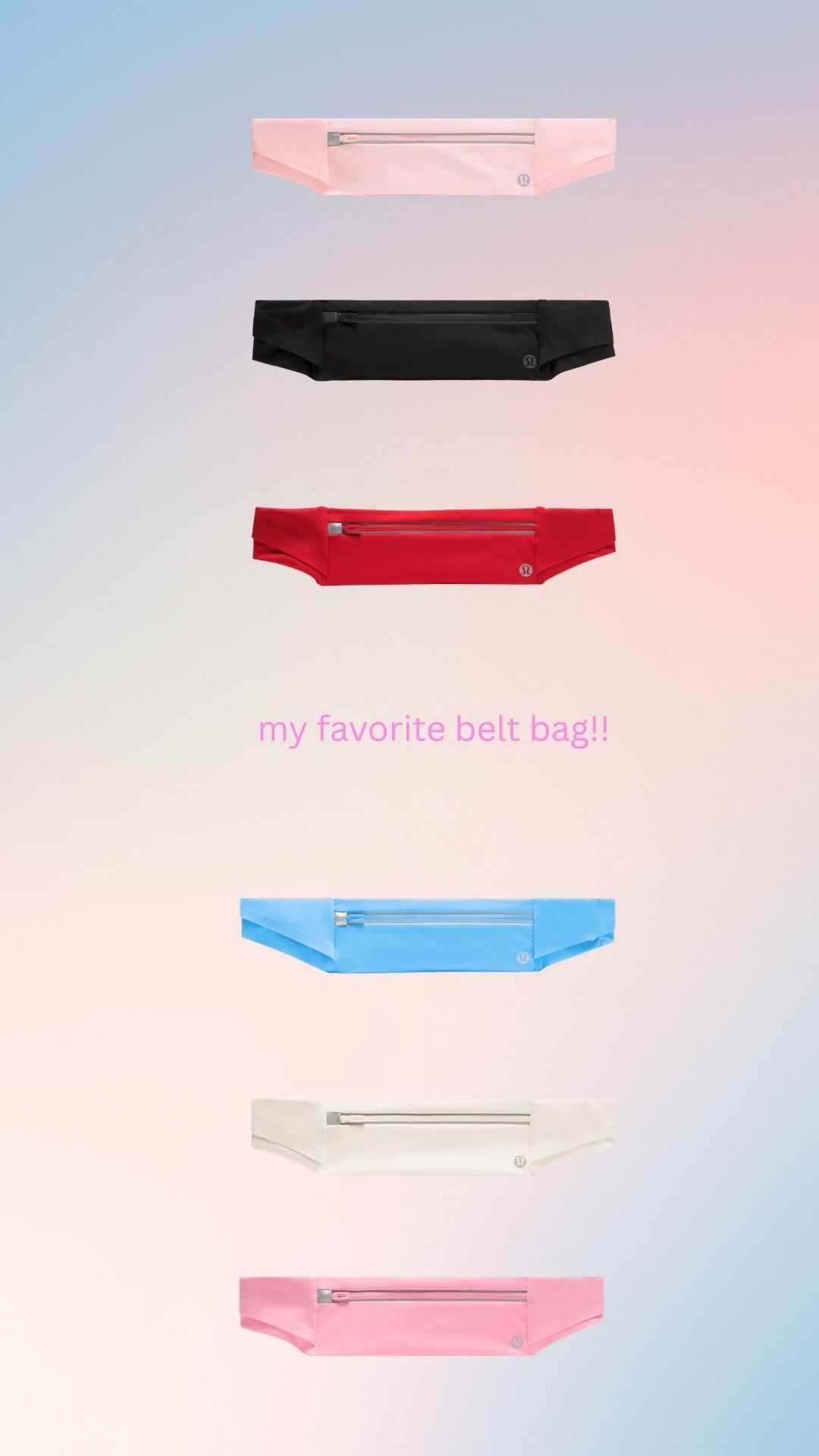 my favorite belt bags have so many cute colors right now!! i get a small/medium!

#LTKfitnessgoals #LTKActive