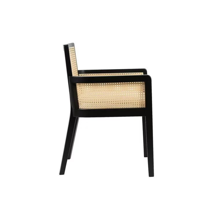 Better Homes & Gardens Springwood Caning Captains Dining Chair, Charcoal Finish | Walmart (US)