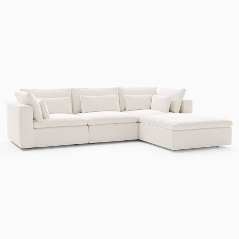 Harmony Modular 4-Piece Ottoman Sectional (120") | West Elm (US)