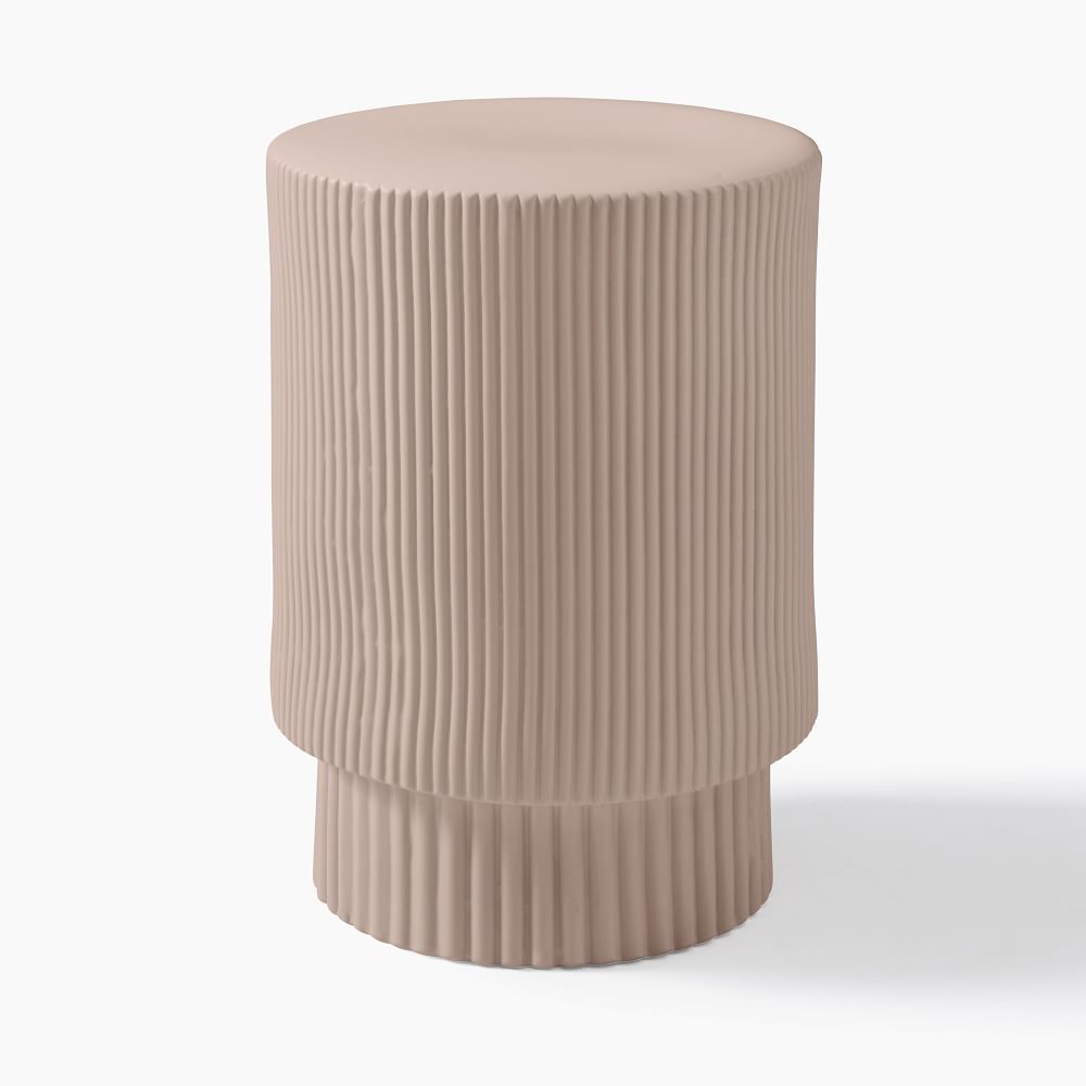 Fluted (13&amp;quot;) Collection Carnation Pink Side Table | West Elm (US)