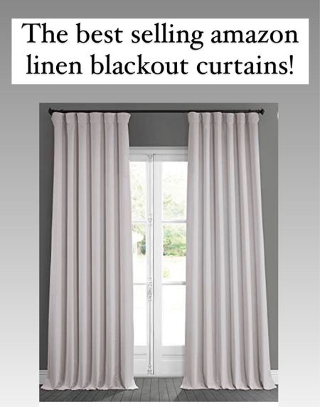 Best selling amazon faux linen blackout curtain panel drapes. Curtains for budget friendly affordable home. 

#LTKhome #LTKSeasonal #LTKsalealert