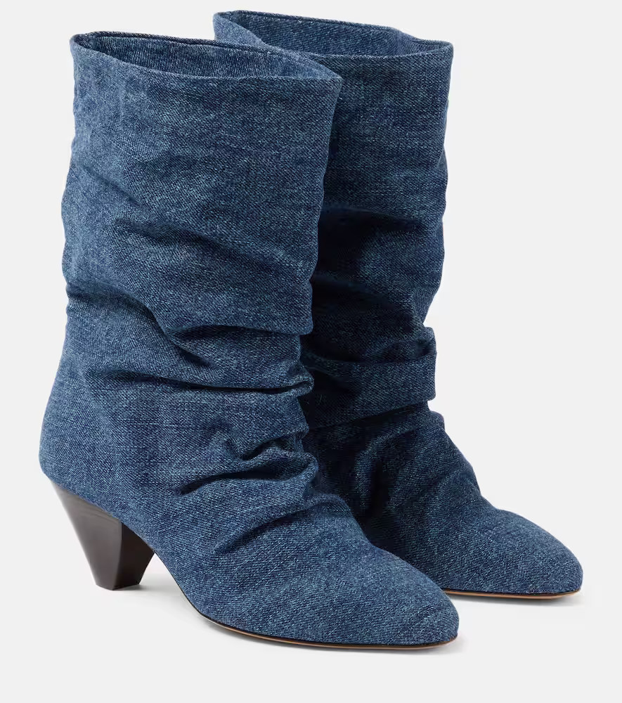 Isabel Marant Reachi denim ankle boots | Mytheresa (UK)
