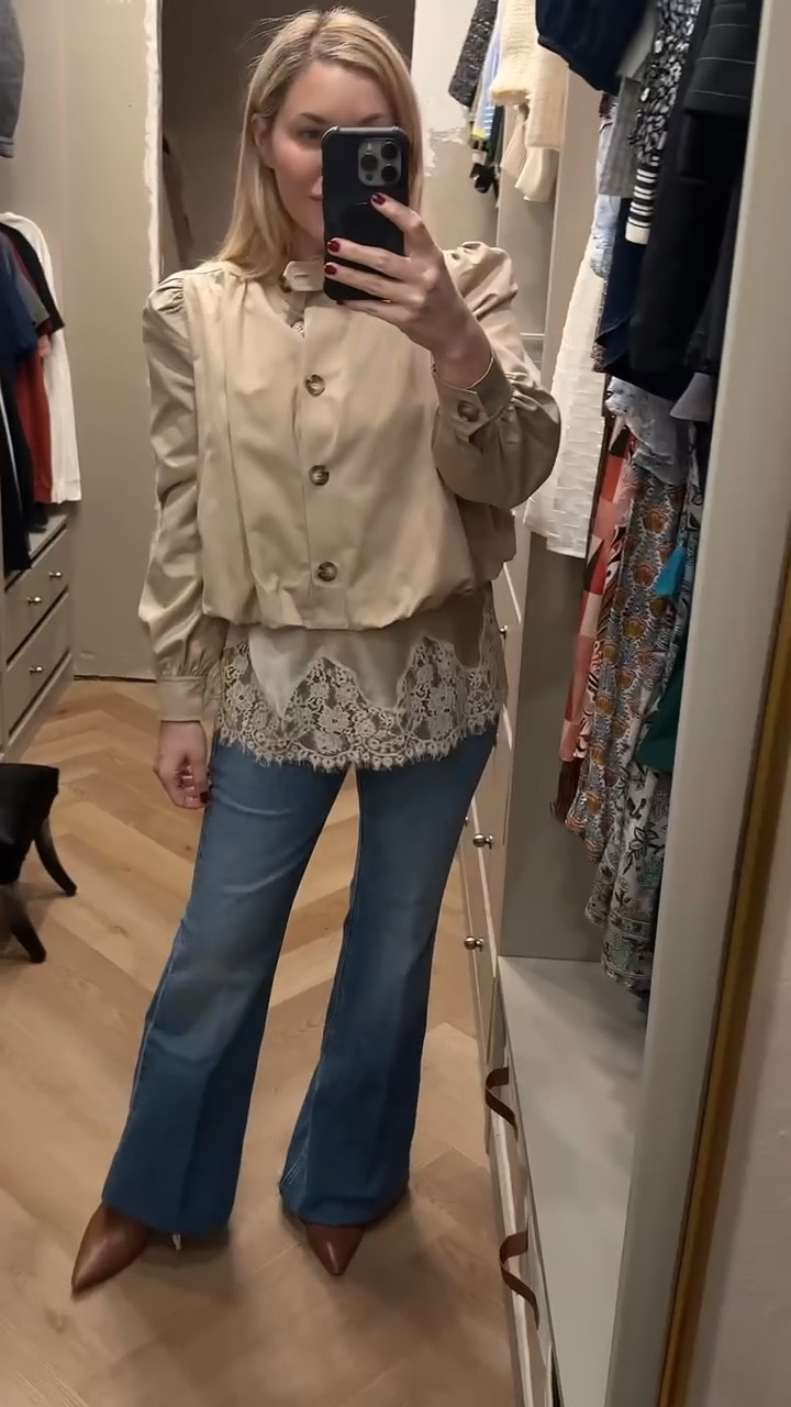 Cropped trench with silk lace trim tank

Spring outfit 

#LTKootd #LTKSeasonal #LTKNYFW