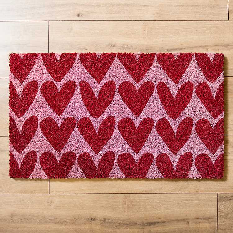 New!Red Hearts Valentine's Doormat | Kirkland's Home