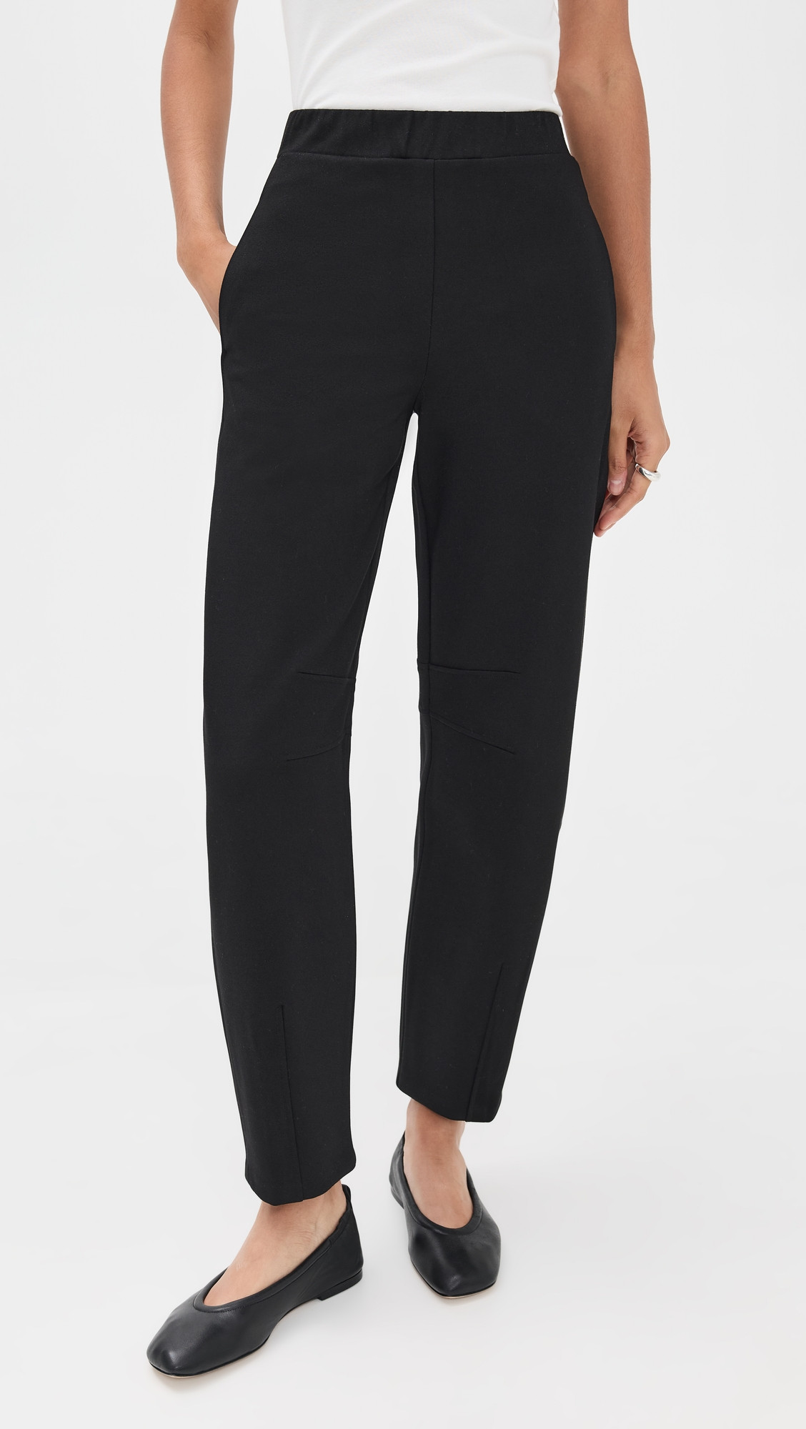 ALIGNE Markus Ponte Barrel Leg Trousers Black 10 | Shopbop