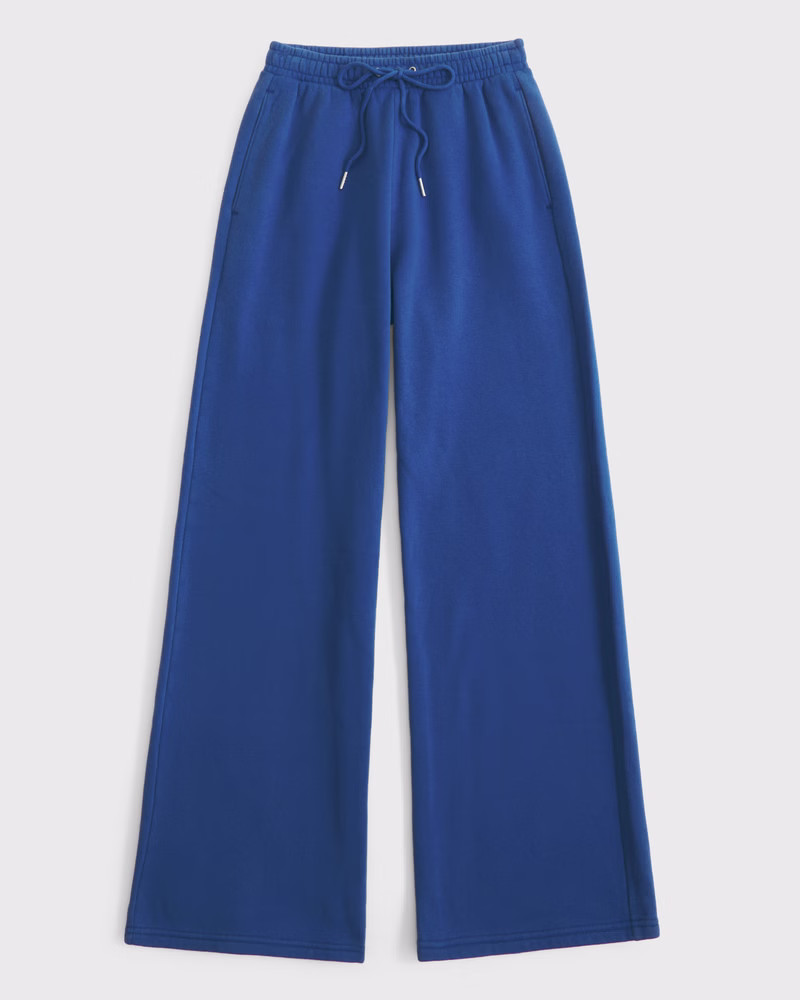Women's High Rise Sunday Wide Leg Sweatpant | Women's Bottoms | Abercrombie.com | Abercrombie & Fitch (US)