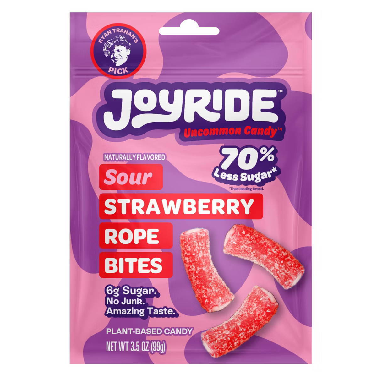 Joyride Sweets Sour Strawberry Candy Ropes Bites - 3.5oz | Target