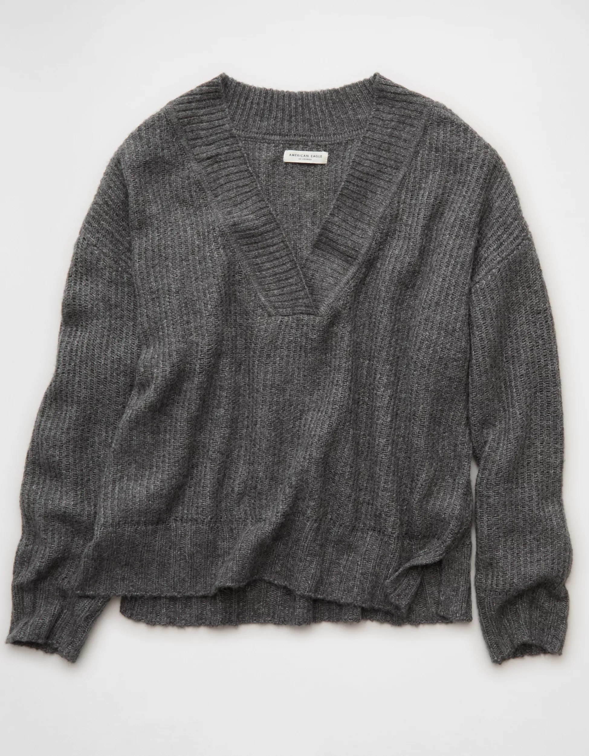 AE Whoa So Soft Oversized V-Neck Sweater | American Eagle Outfitters (US & CA)