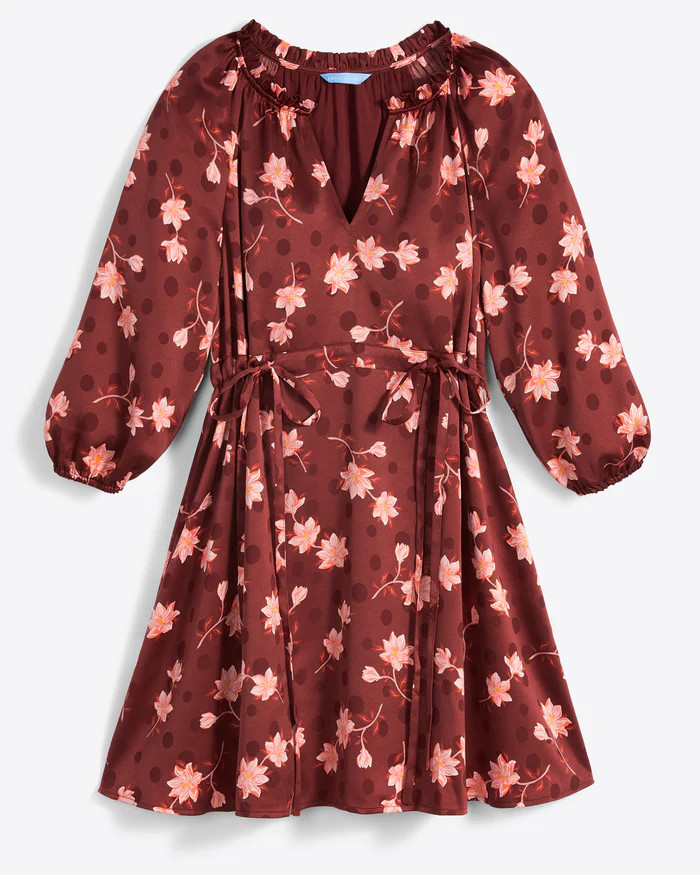 Kellie Babydoll Dress in Magnolia Dot | Draper James (US)