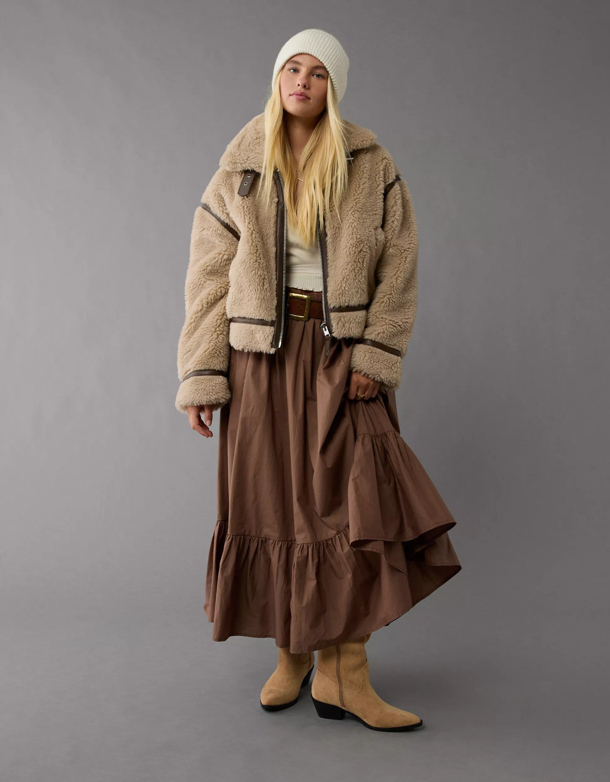 AE Teddy Biker Jacket | American Eagle Outfitters (US & CA)