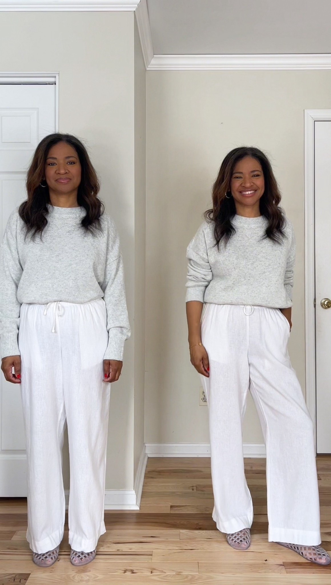 I’m wearing a size medium in the sweater. My linen pants may not be in stock anymore so I am going to link some similar ones. My jelly shoes I have a size 1/2 down. Also linking similar shoes and similar sweaters just in case. I’m linking the exact adjustable belt that I’m using in my video under “exact products” and also linking a two pack if you want a black one as well. ￼

#LTKOver40 #LTKActive #LTKootd