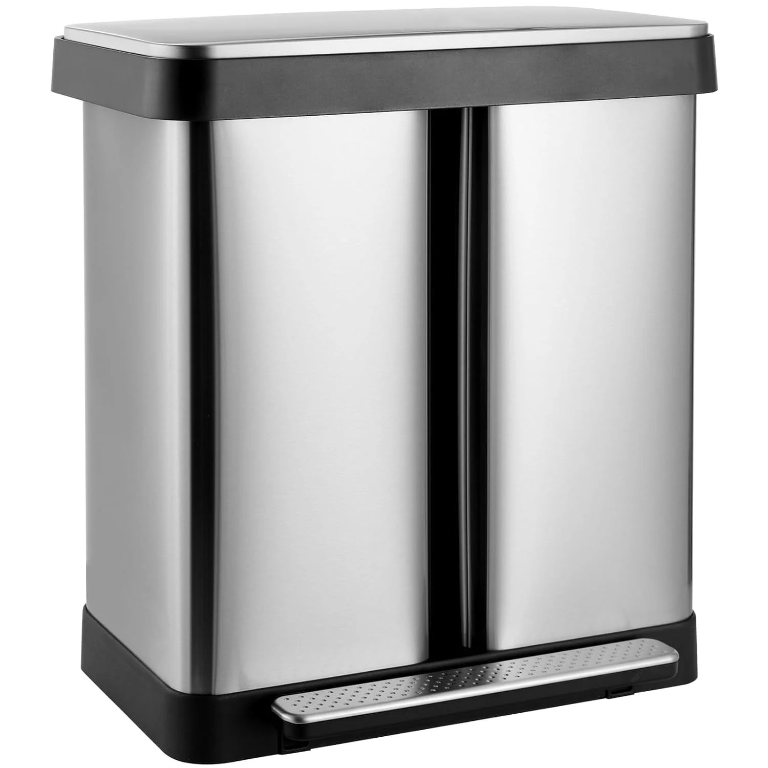 LAZY BUDDY 60L/ 16 Gallon Dual Compartment Kitchen Trash Can, Soft-Close Lid & Removable Inner Bu... | Walmart (US)