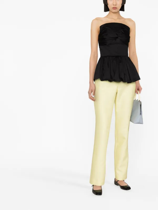 Tamie strapless peplum-hem top | Farfetch Global